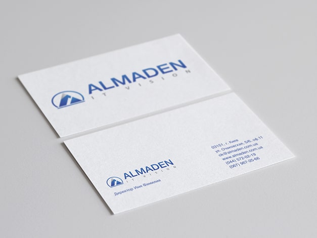Пример дизайна визитки компании